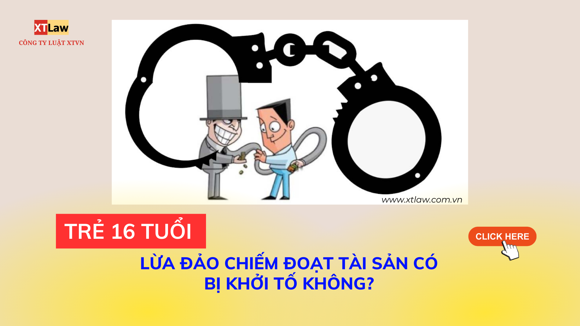 Trẻ 16 tuổi lừa đảo chiếm đoạt tài sản có bị khởi tố không?