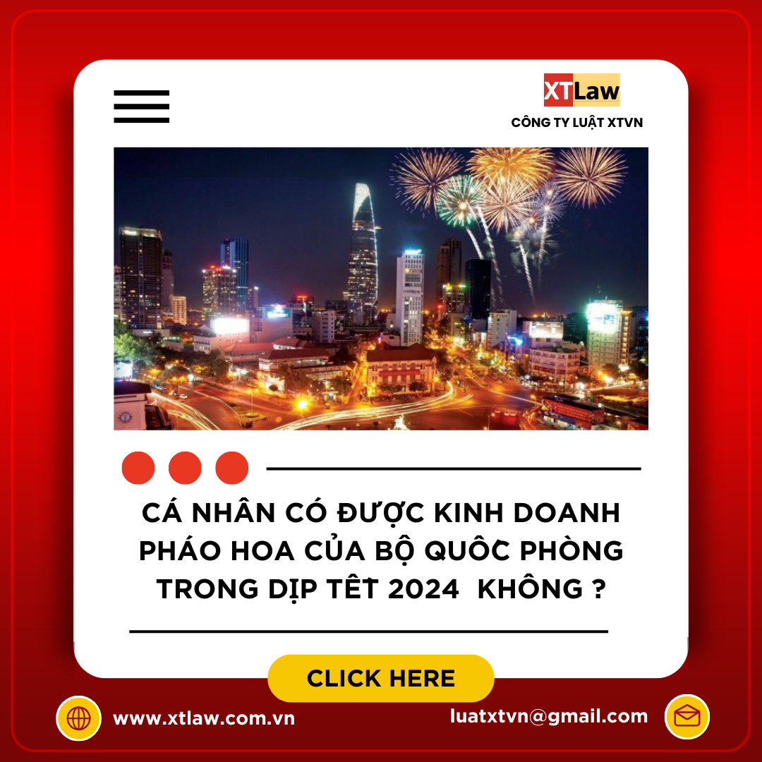 Cá nhân có được kinh doanh pháo hoa của Bộ Quốc phòng  trong dịp tết 2024  không ?