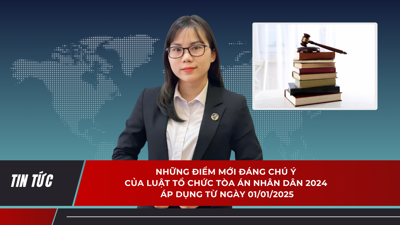 Những điểm mới đáng chú ý của luật tổ chức tòa án nhân dân 2024 áp dụng từ ngày 01/01/2025