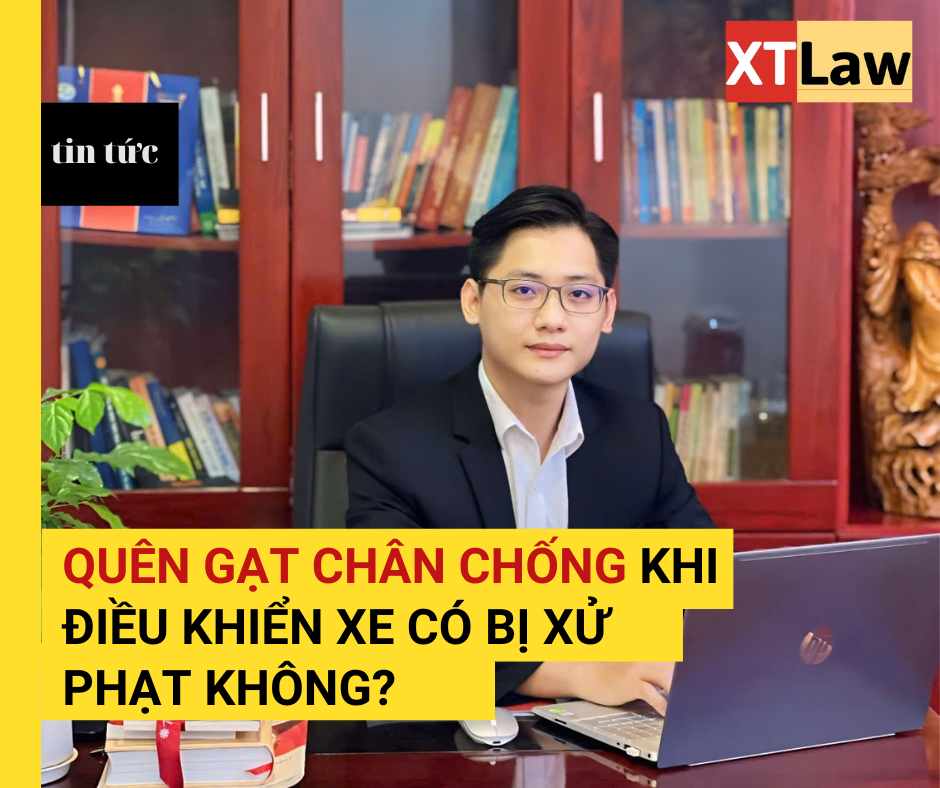 Quên gạt chân chống khi điều khiển xe có bị xử phạt không?