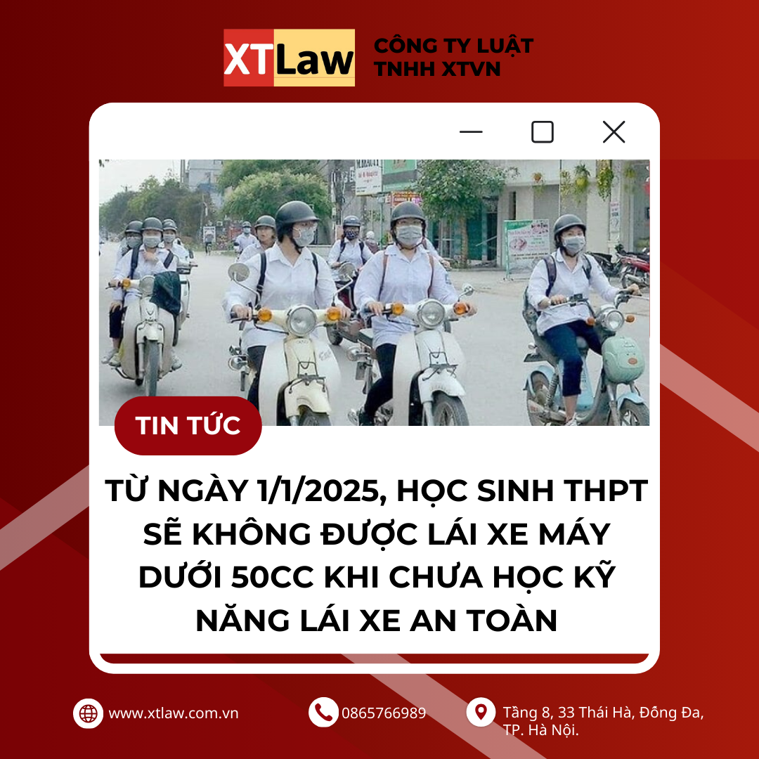 Từ ngày 1/1/2025, học sinh trung học phổ thông sẽ không được lái xe máy dưới 50cc khi chưa học kỹ năng lái xe an toàn